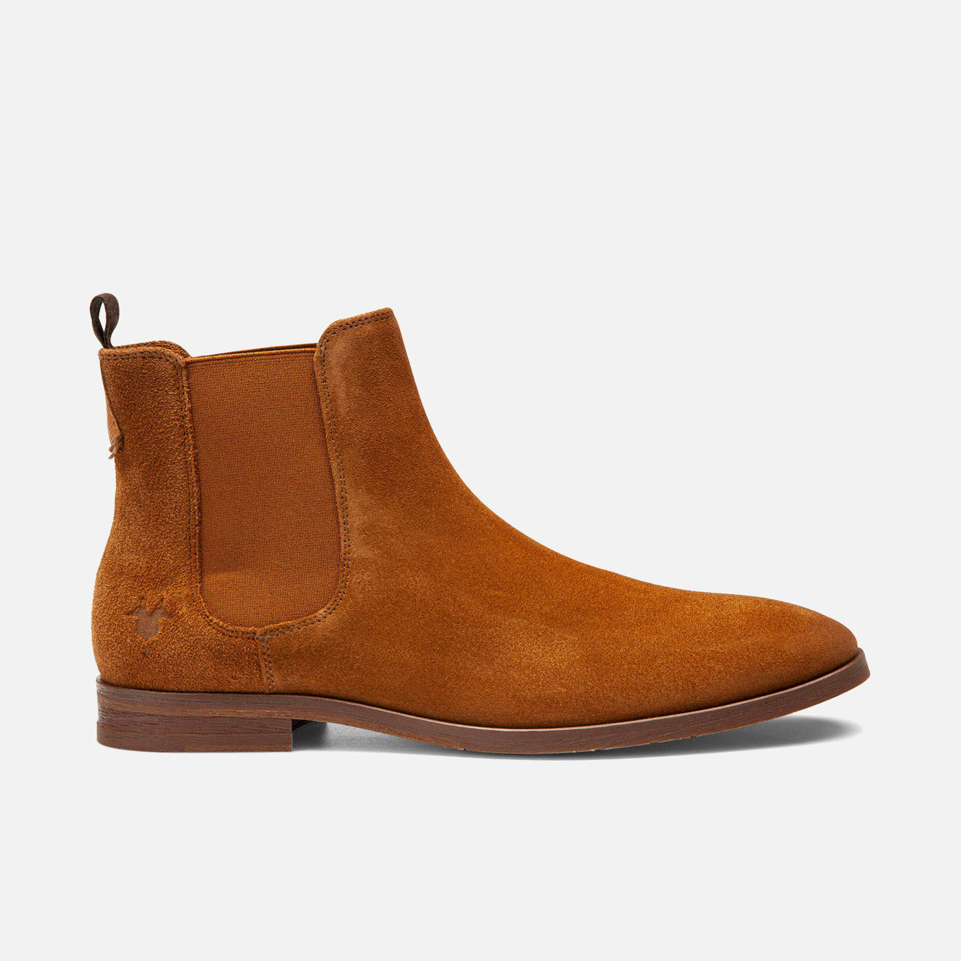 Chelsea boots Croûte velours Cognac Homme | CONNOR | KOST